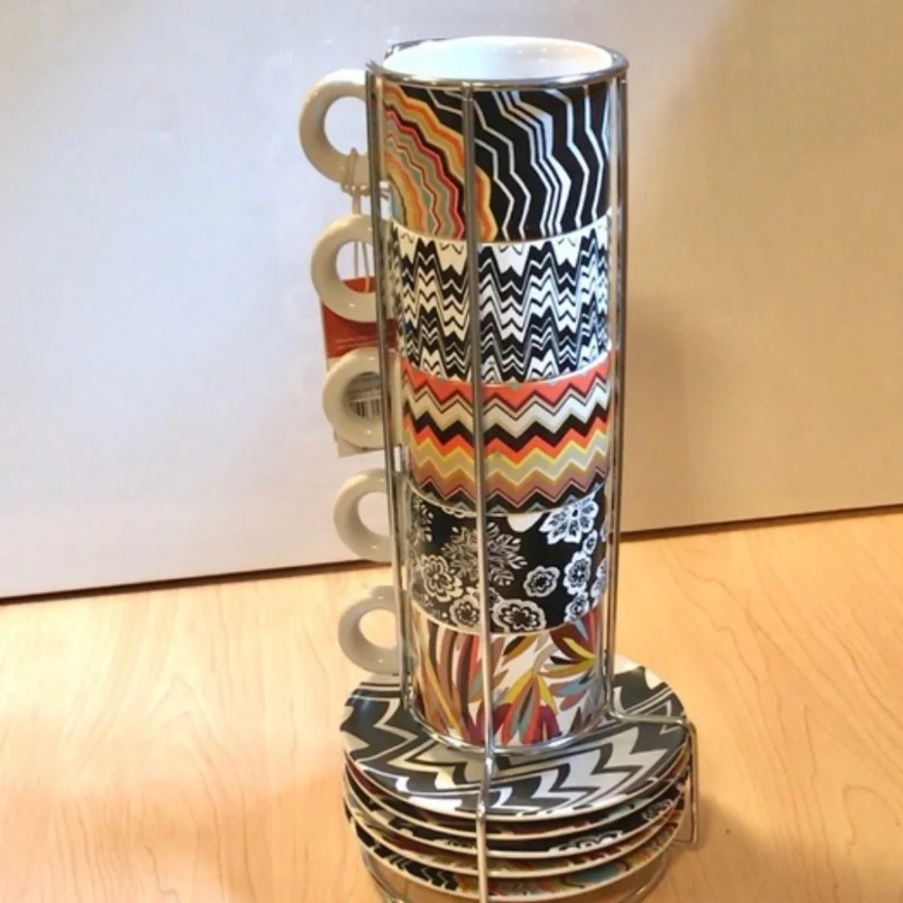 Missoni for Target | Espresso Set | Stacking Espresso Set & Spoons